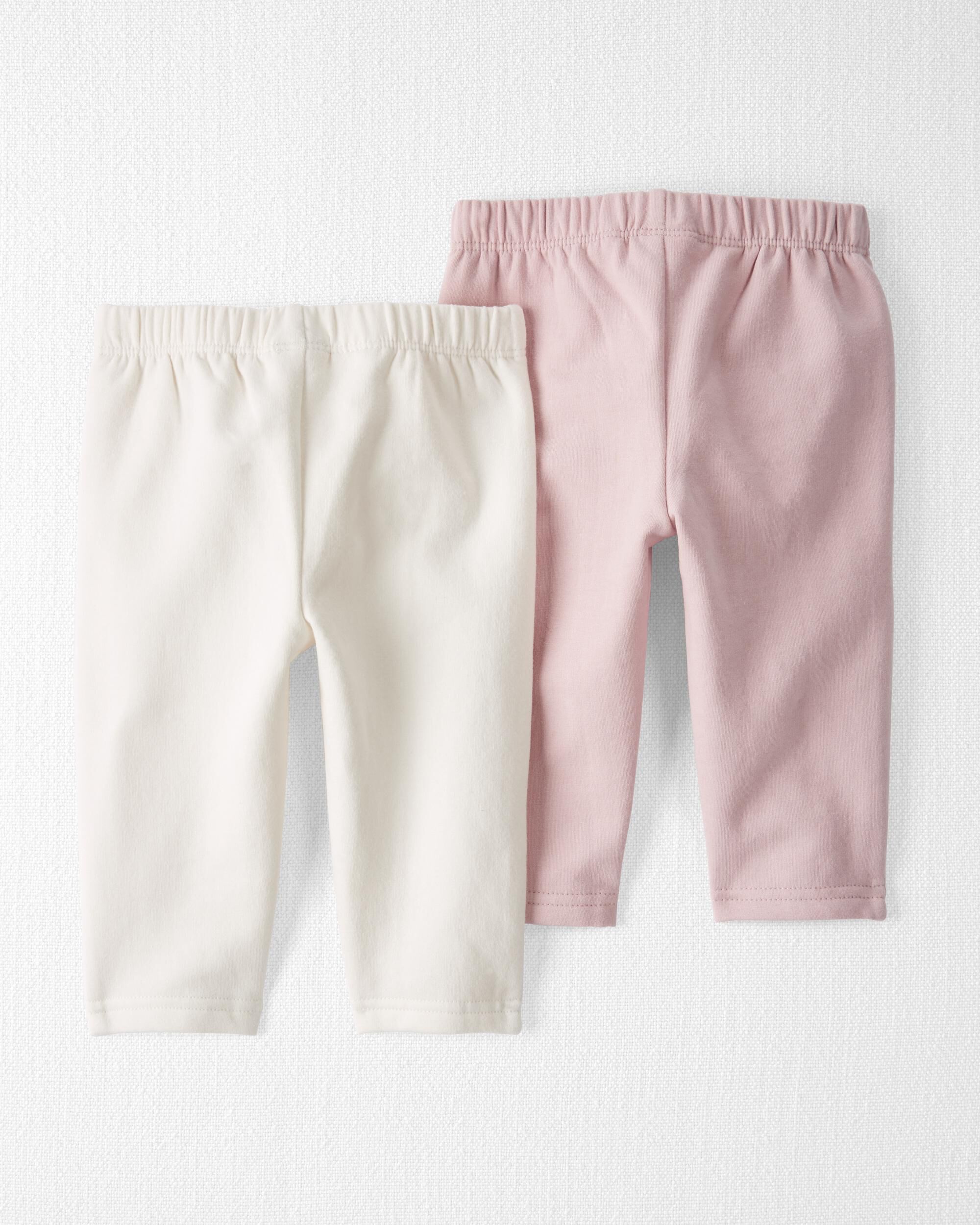 Baby 2 Pack Fleece Leggings Made with Organic Cotton