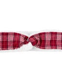 Red - Toddler Plaid Ear Warmer, Selected