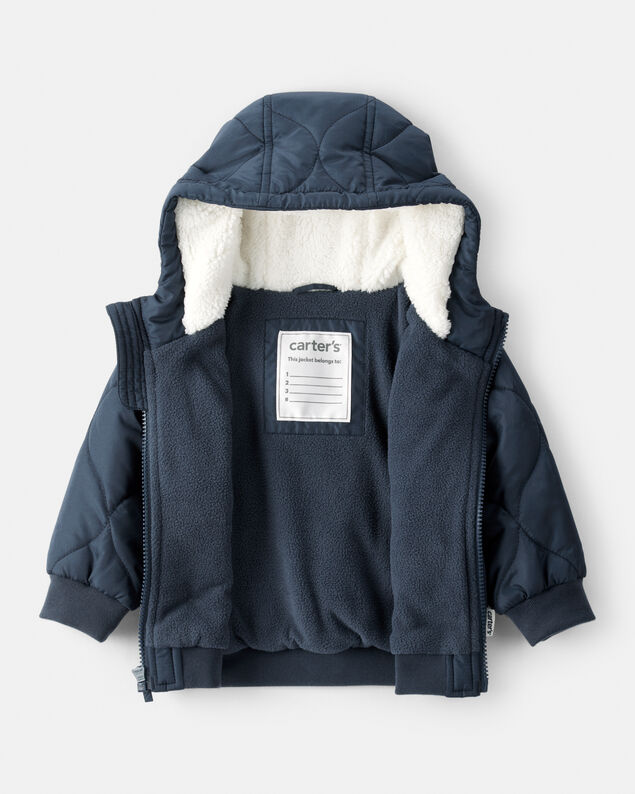 Product image 2 of Baby Boy Long-Sleeve Midweight Jacket - Navy