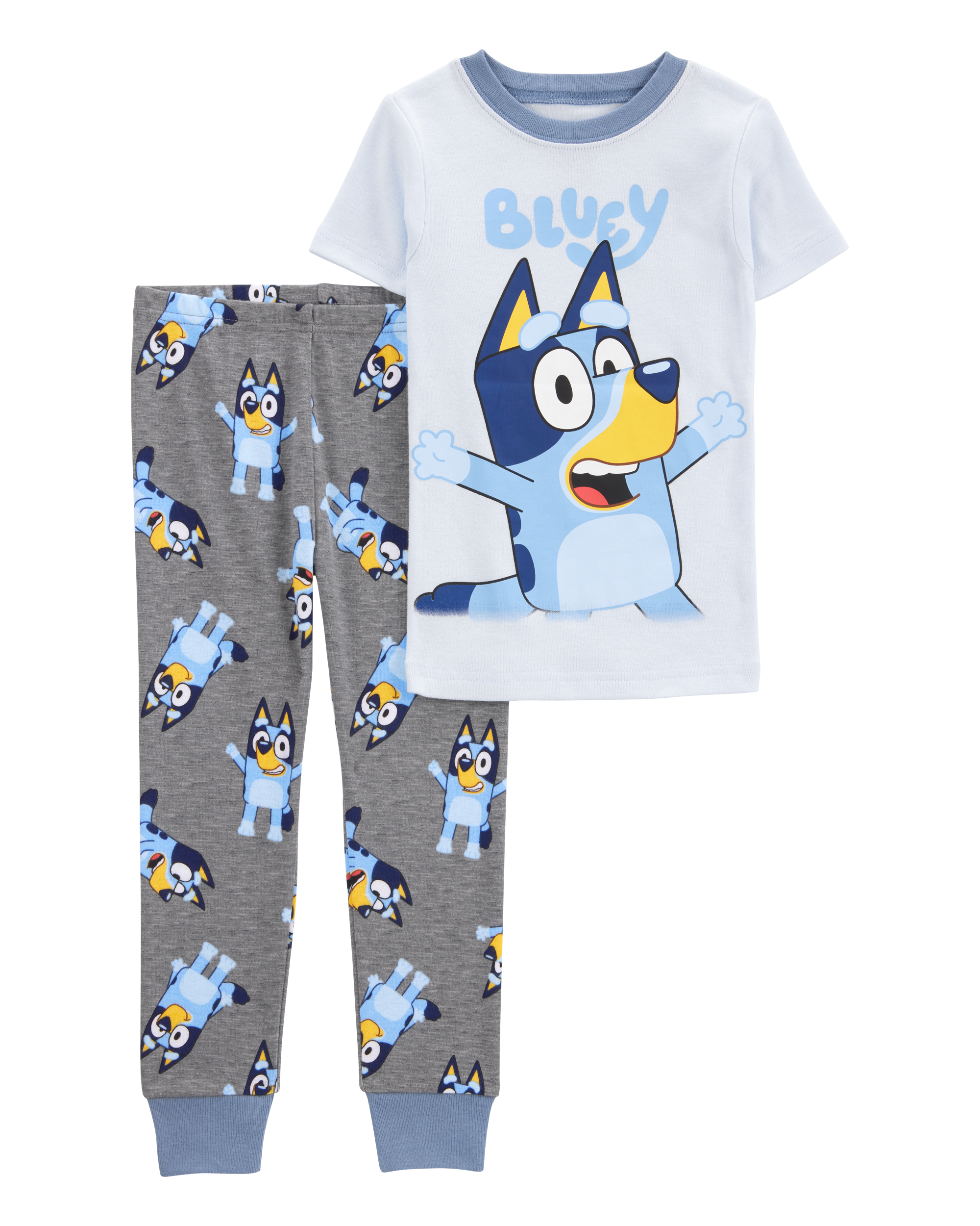 Toddler Bluey Snug Fit Cotton 2-Piece Pajamas - Blue