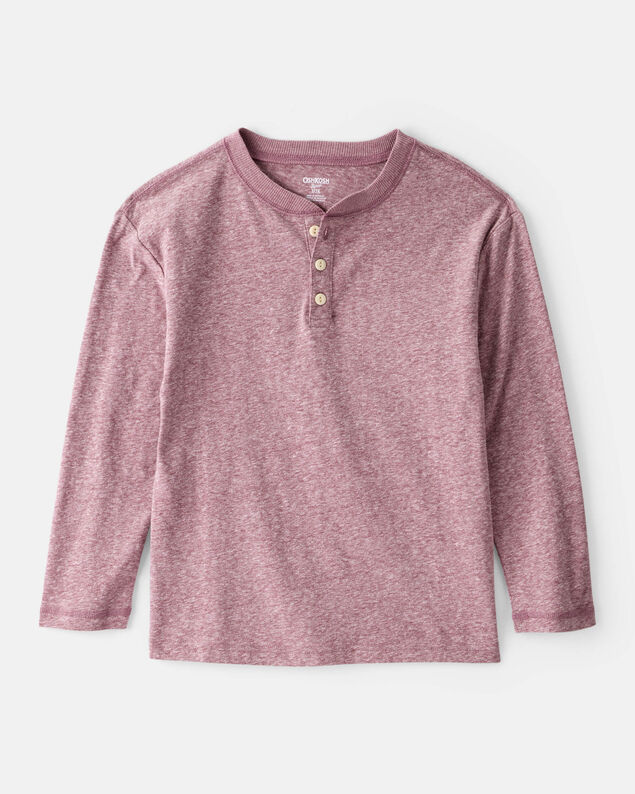 Product image 1 of Boys Long-Sleeve Henley - Red