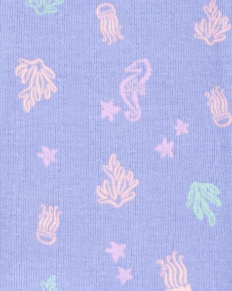 Product image 3 of Toddler Girl 1-Piece Jellyfish 100% Snug Fit Cotton Footless Pajamas - Purple