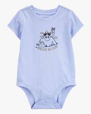 Product image 1 of Baby "Uncle Rocks" Short-Sleeve Bodysuit - Blue