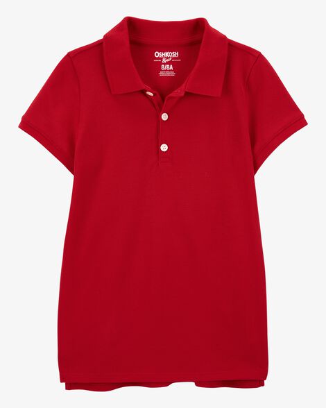 Product image 1 of Girls Piqué Polo Shirt - Red