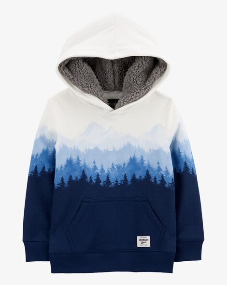 Product image 1 of Toddler Mountain Ombre Cotton Blend Hoodie - Blue