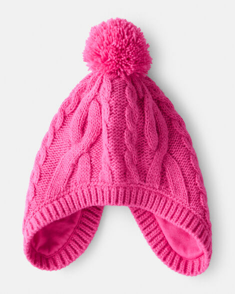baby girl winter hat - pink