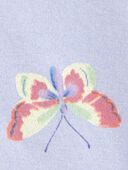 Light Purple - Toddler Butterfly Print Fleece Jacket, Selected