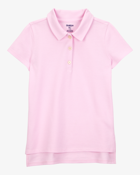 Kid Pique Uniform Polo Shirt - Pink