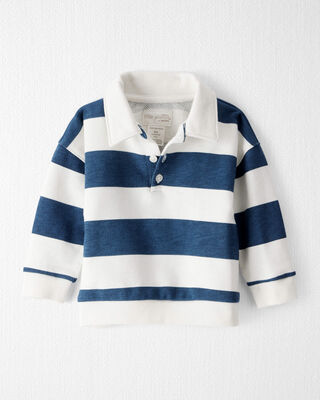 Product image 1 of Baby Organic Cotton Henley Top in Stripes