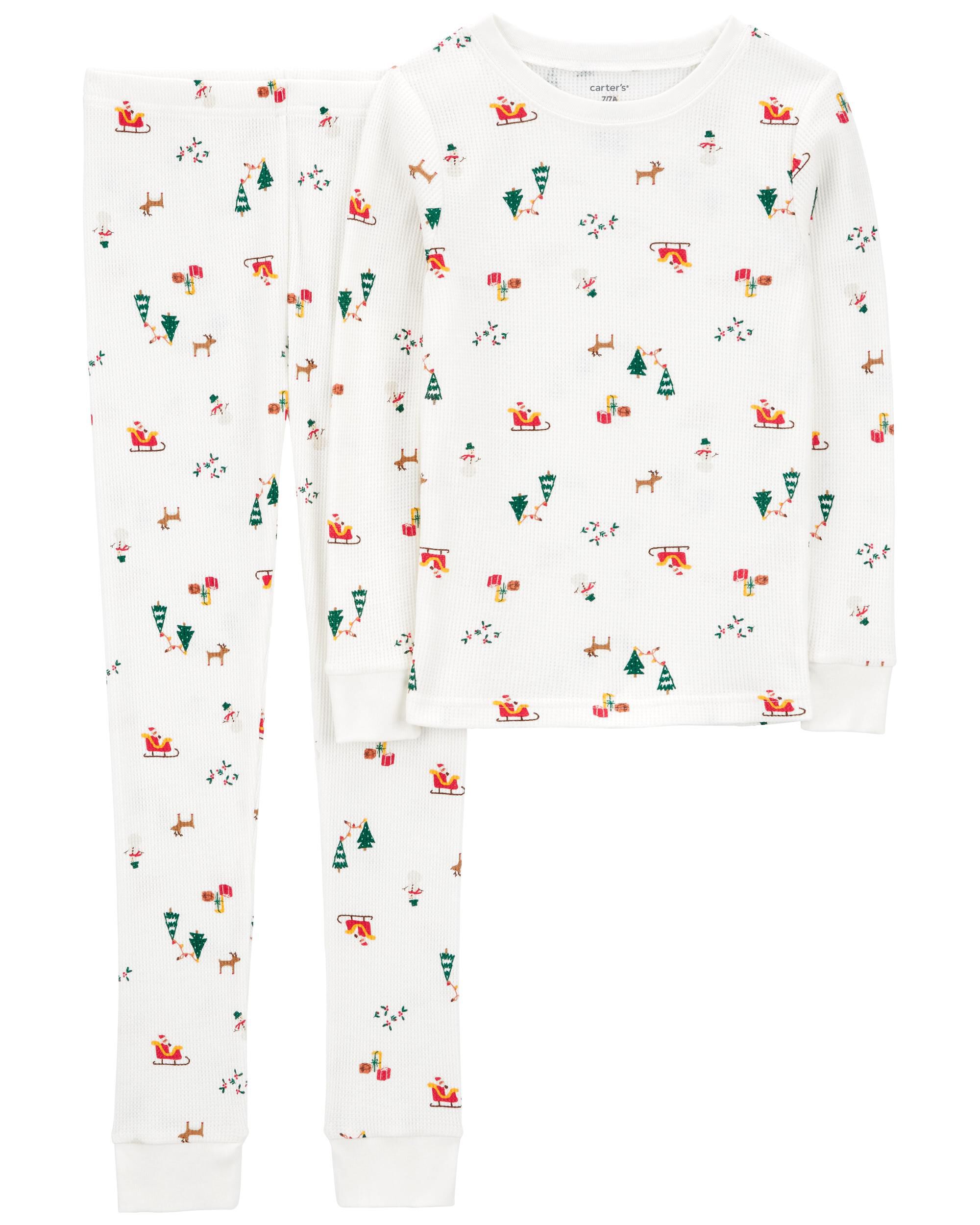 Kid 2 Piece Christmas Print Thermal Pajamas Carter s Carter s