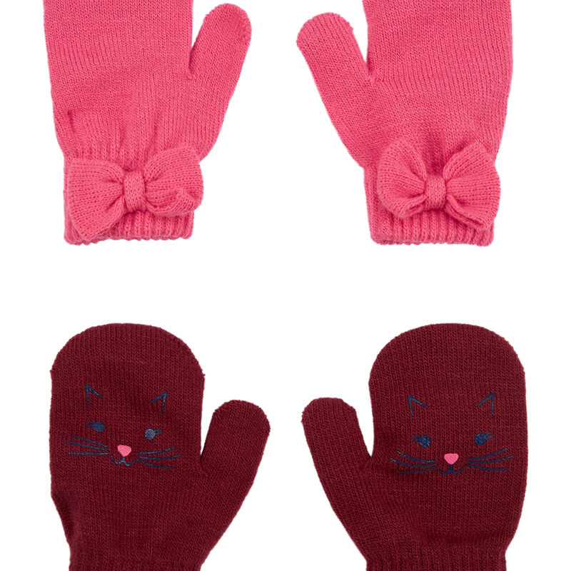 Multi Toddler 2Pack Gripper Mittens