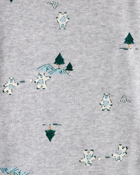 Baby Boy 4-Pack Construction Print Long-Sleeve Multipack Bodysuits - White/Navy Blue