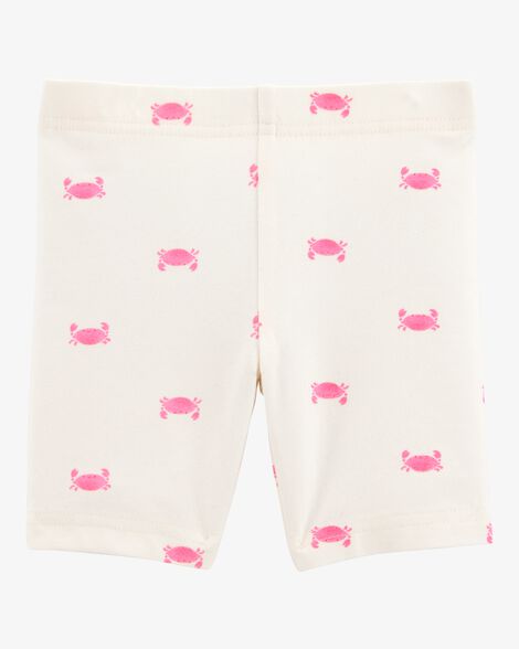  Product image 2 of Toddler Crab Print Bike Shorts - Ivory
