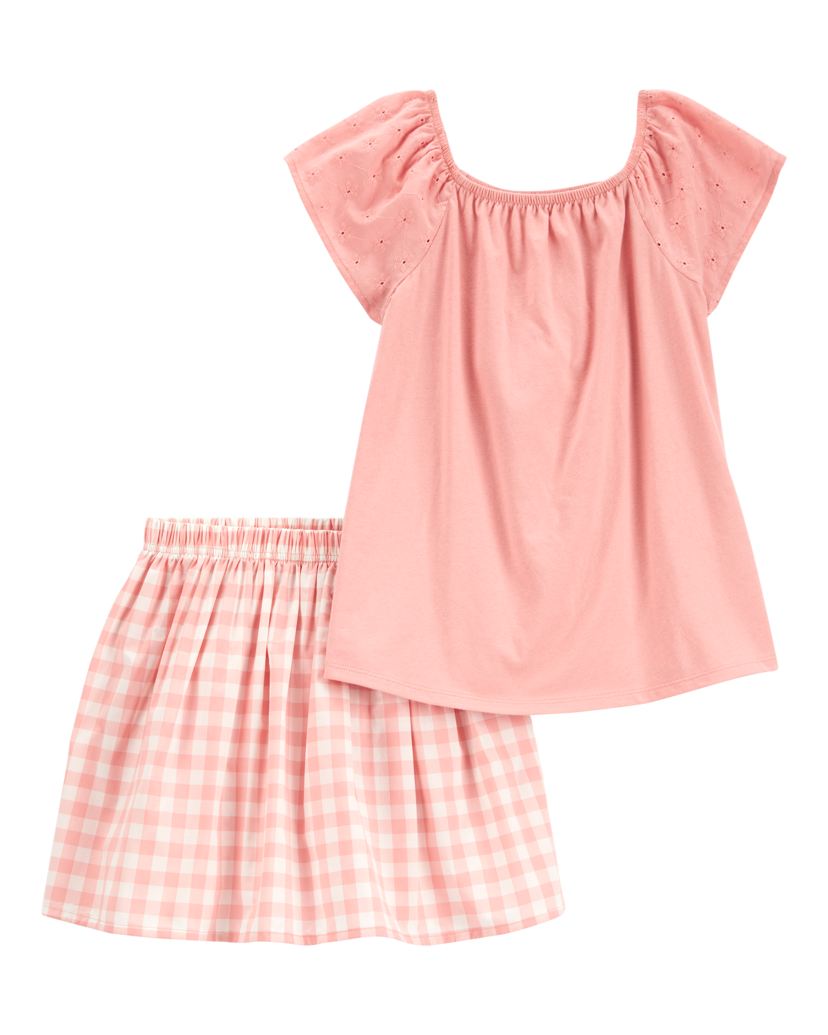Kid 2Piece Gingham Skort Outfit Set Pink Carter's Carter's