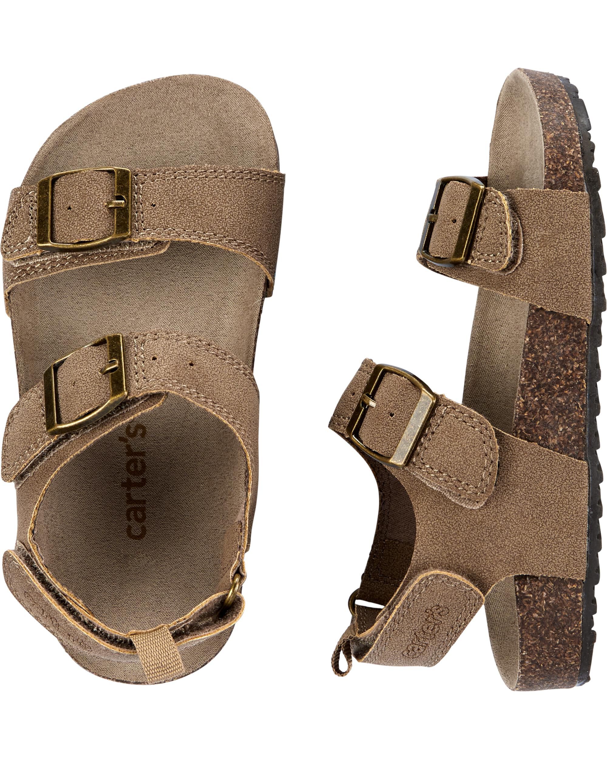 carter's buckle cork sandals