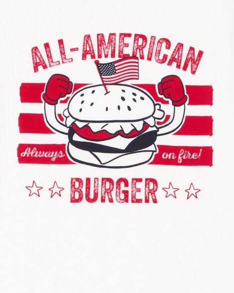Product image 2 of Kid All American Burger Short-Sleeve Graphic Tee - White