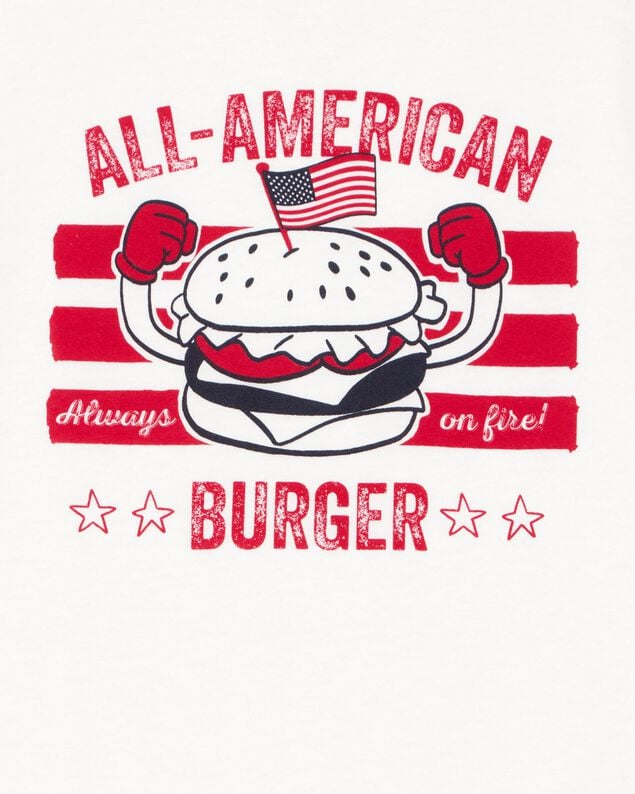 Product image 2 of Kid All American Burger Short-Sleeve Graphic Tee - White