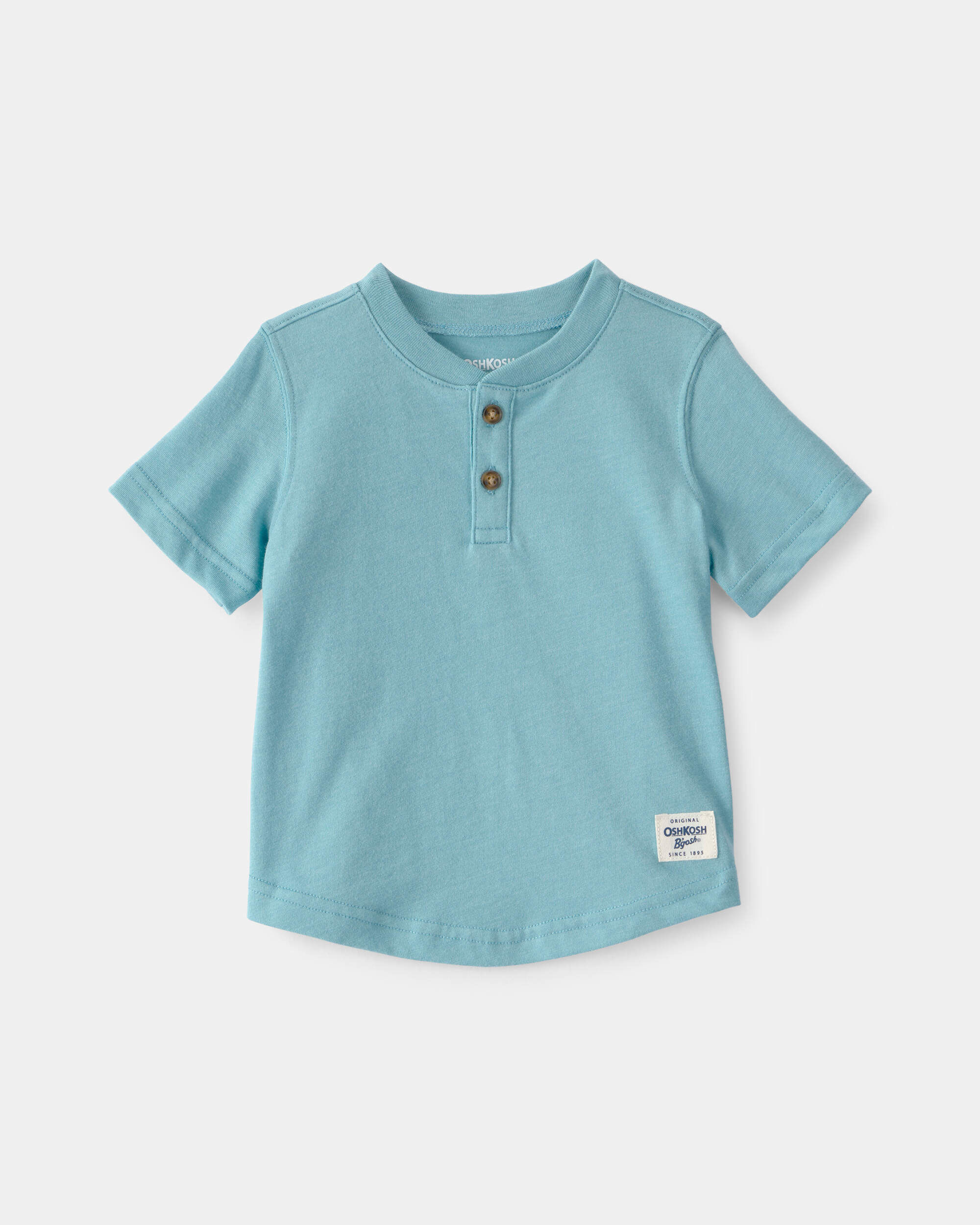 OshKosh Bgosh Baby Boy Short-Sleeve Henley T-Shirt 18M Turquoise 18$