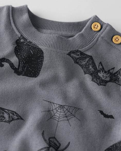 Product image 5 of Baby 2-Piece Fleece Set Made with Organic Cotton in Spooky Night Print