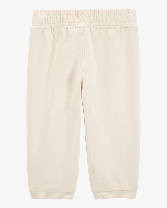 Product image 2 of Baby Pull-On French Terry Joggers - Cream