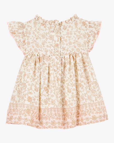  Product image 2 of Baby 2-Piece Floral Top & Short Set - Cream