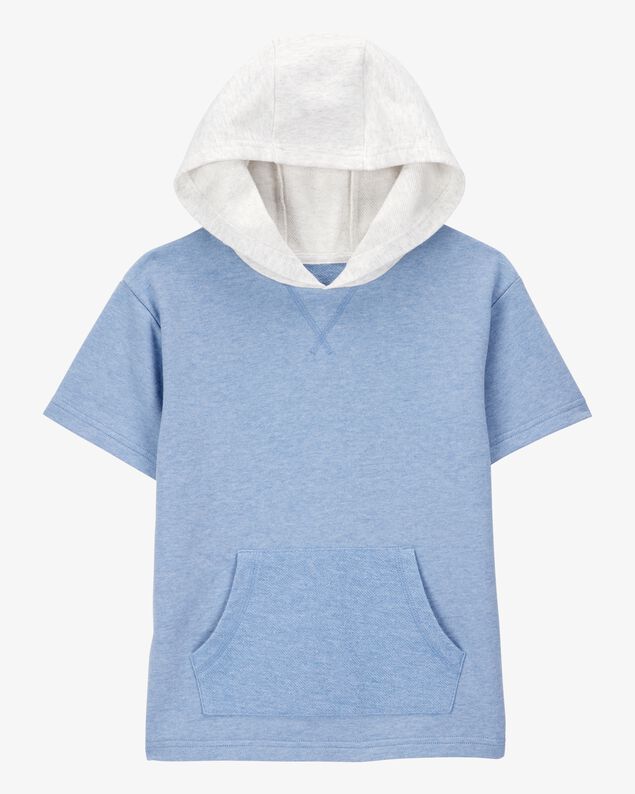 Product image 1 of Kid Hooded French Terry Short-Sleeve Tee - Blue