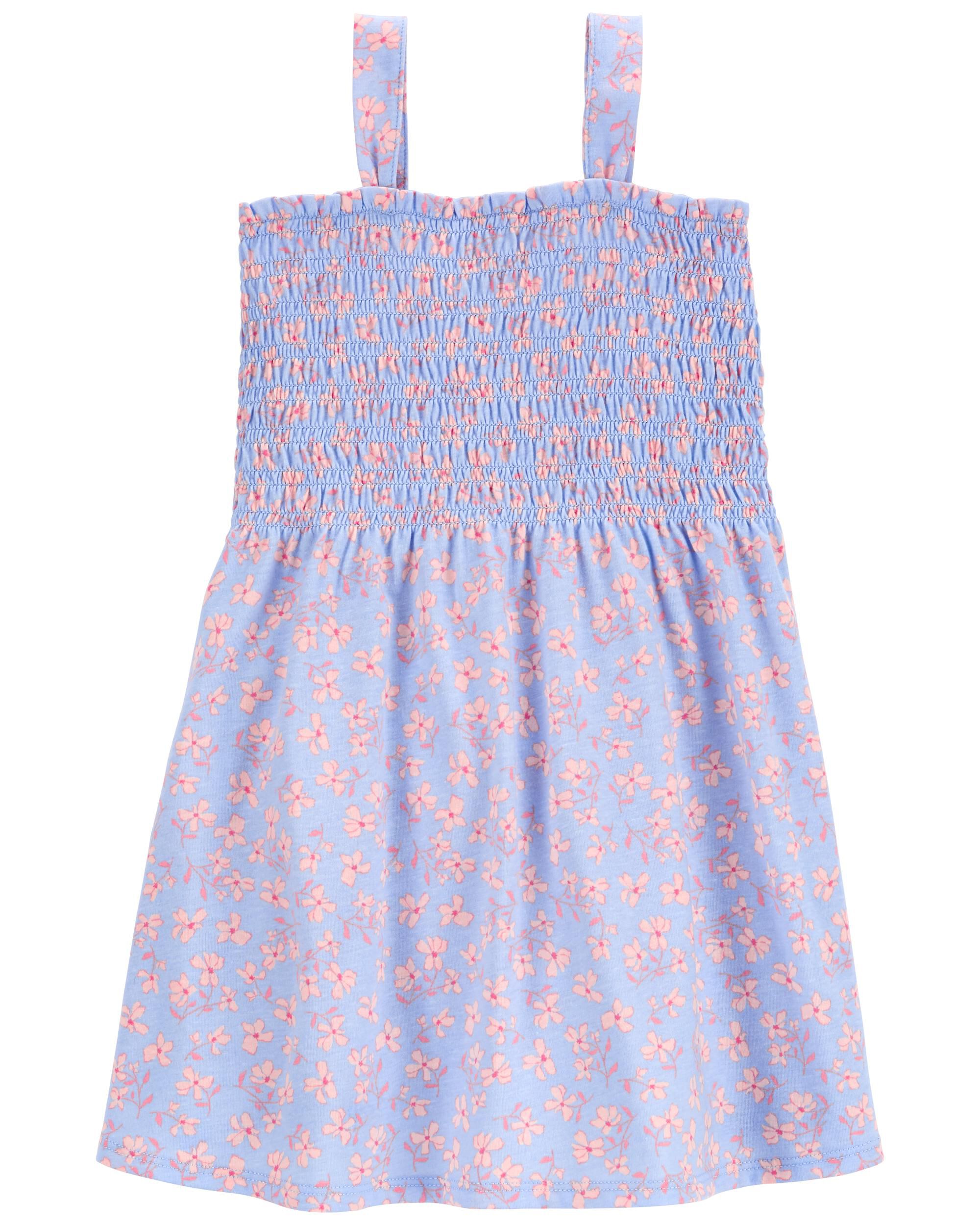 WOMAN NAVY KNITTED STRAPS FLOWERS DRESS – Fish&Kids