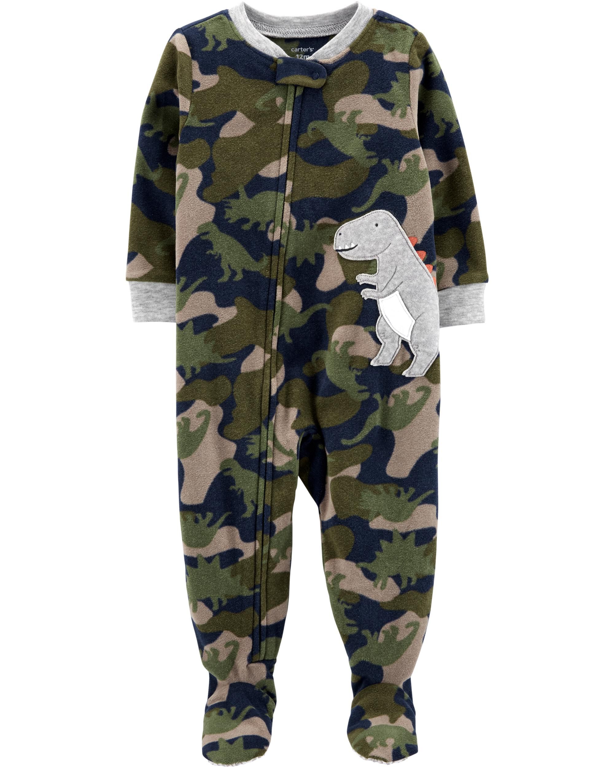 carters fleece dinosaur pajamas