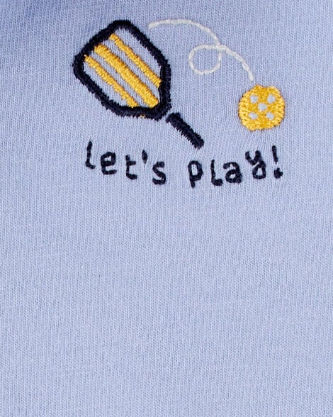 Product image 4 of Baby Pickleball Cotton Romper - Blue