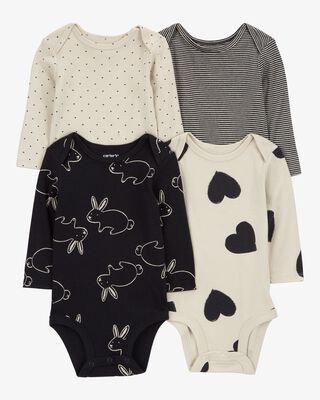 Product image 1 of Baby 4-Pack Long-Sleeve Original Bodysuits