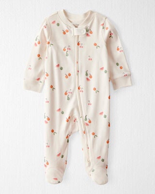 Product image 1 of Baby Organic Cotton Fruit-Print Sleep & Play Pajamas