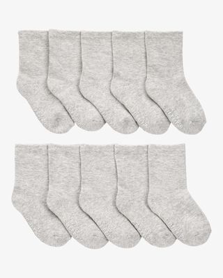 Product image 1 of Toddler 10-Pack Crew Socks - Grey