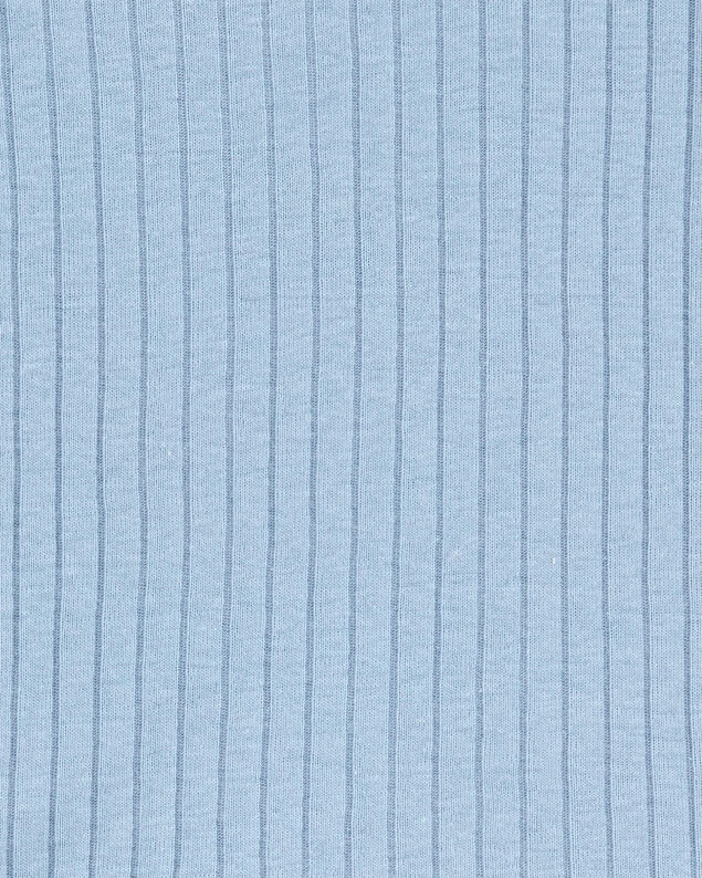 Product image 2 of Toddler Solid Ribbed Cotton Blend 2-Piece Pajamas - Blue