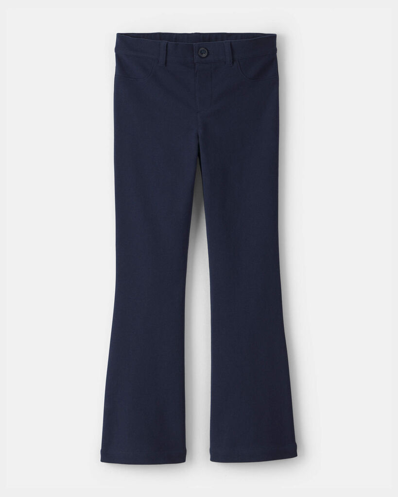OshKosh B'gosh Girls Uniform Ponte Flare Pants 12 Navy