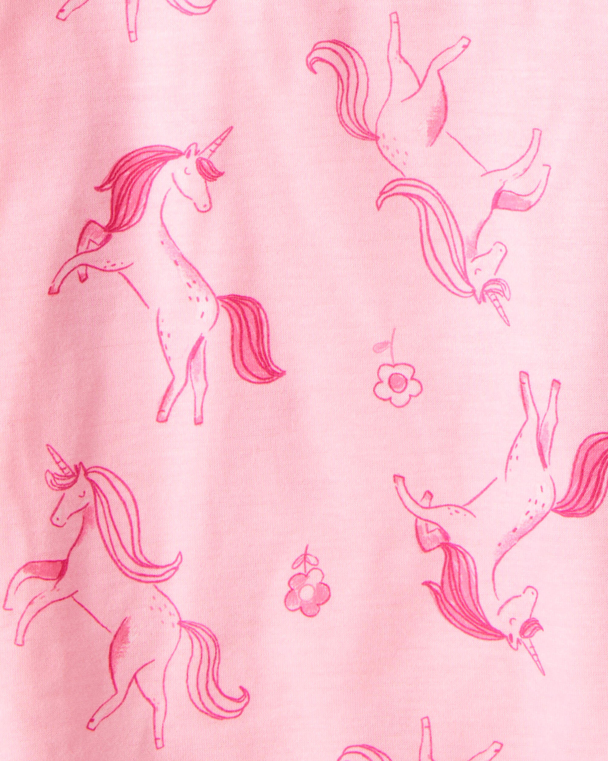 Girls 2-Pack Unicorn Hearts Nightgowns - Pink