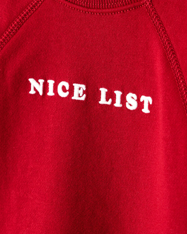 Product image 2 of Baby Boy DayDream Fleece Christmas Nice List Long-Sleeve Pullover Sweatshirt - Red