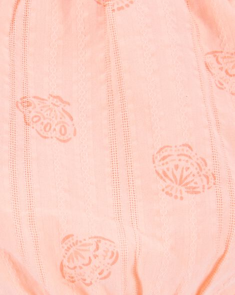  Product image 3 of Baby Seashell Pull-On Cotton Shorts - Coral