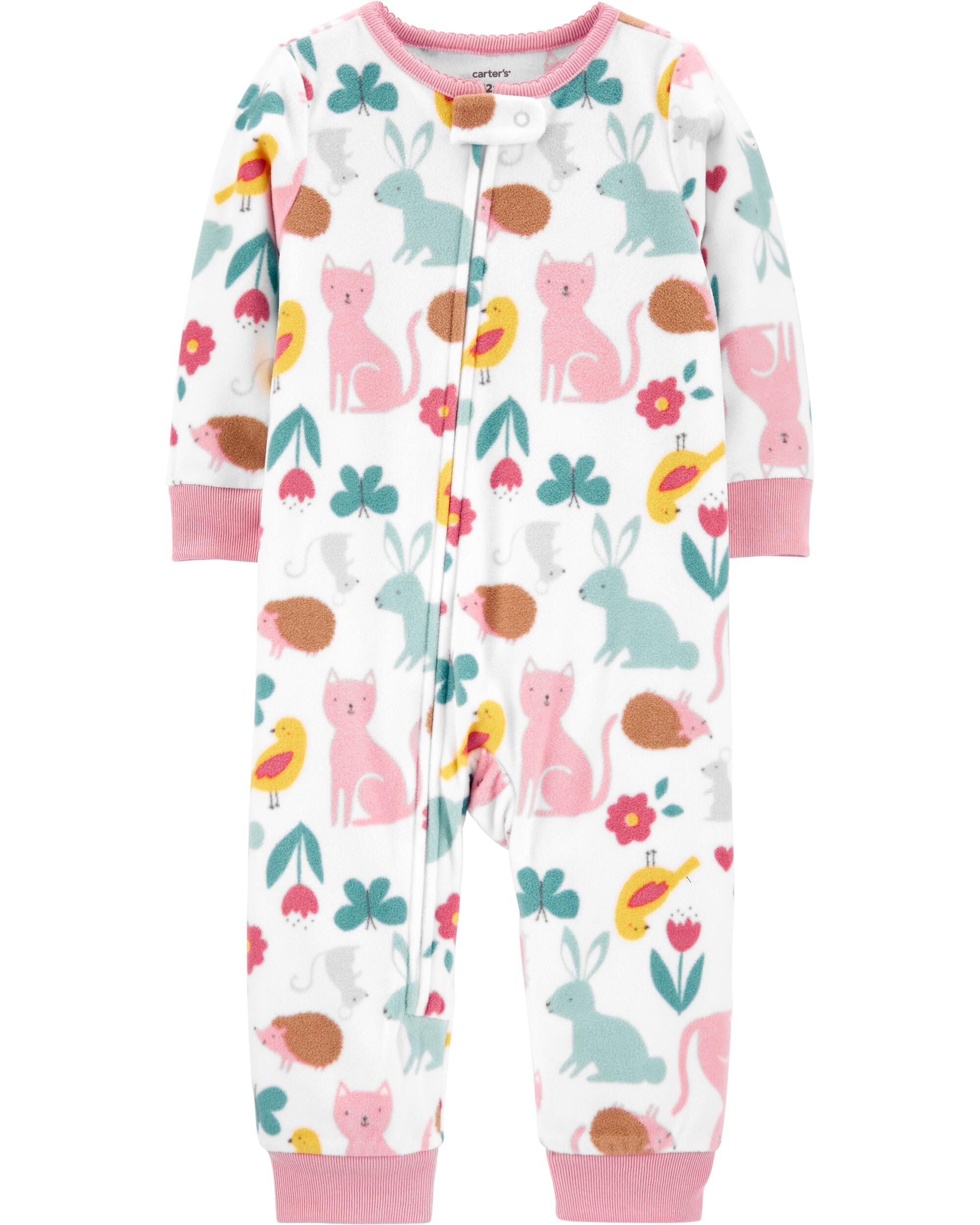 carters footless fleece pajamas