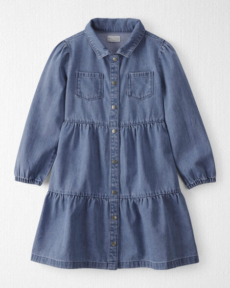 Girls Organic Cotton Denim Dress