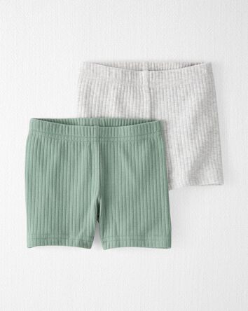 Baby Organic Cotton Ribbed Pedal Shorts