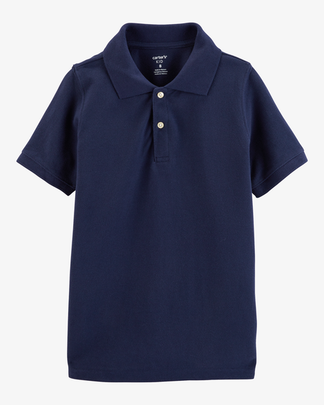 boys piqué polo shirt - navy