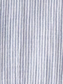 Beats Blue Stripe - Baby Organic Cotton Striped Button-Front Dress, Selected