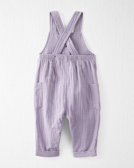  Product image 3 of Baby Organic Cotton Gauze Overalls in Lilac