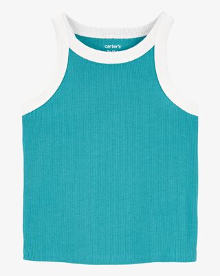 Product image 1 of Toddler Ribbed Double Dutch Tank - Turquoise
