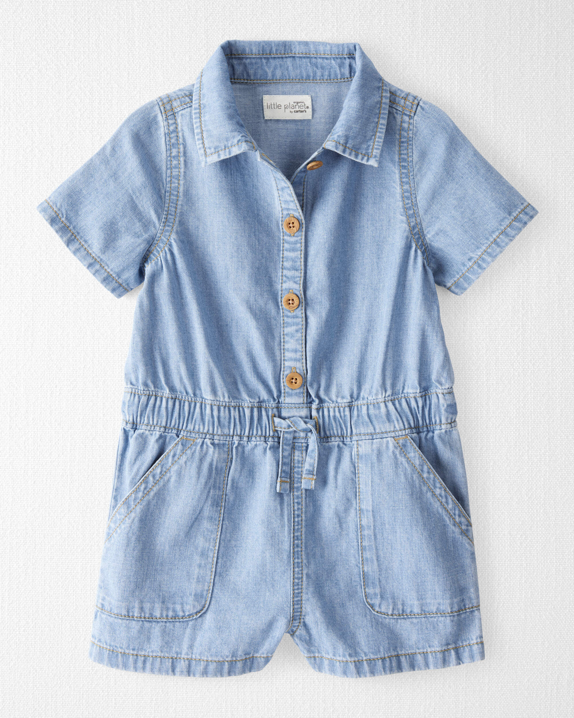 値段が激安 Toddler Organic Cotton Gauze Gingham Jumpsuit - Little ロンパース・カバーオール