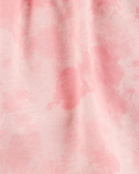  Product image 3 of Kid Drawstring Cloud Dye French Terry Skort - Pink