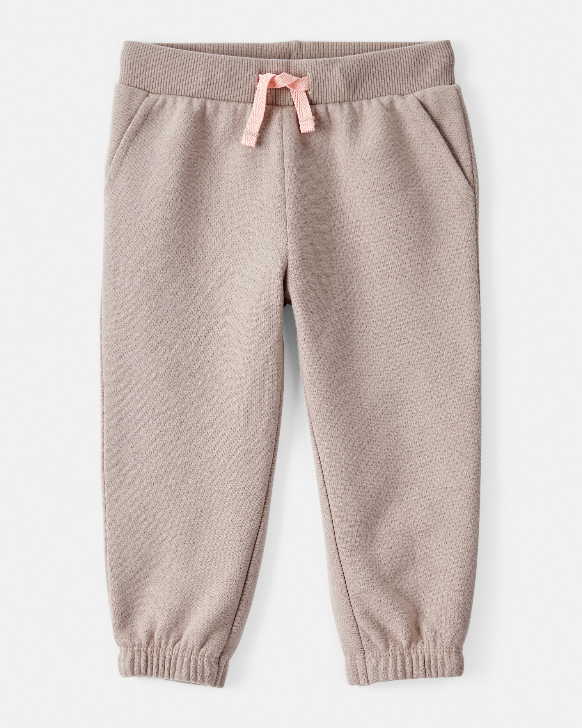 Baby Girl Cotton Joggers - Brown