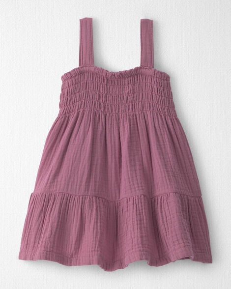 Baby Girl Organic Cotton Smocked Gauze Dress