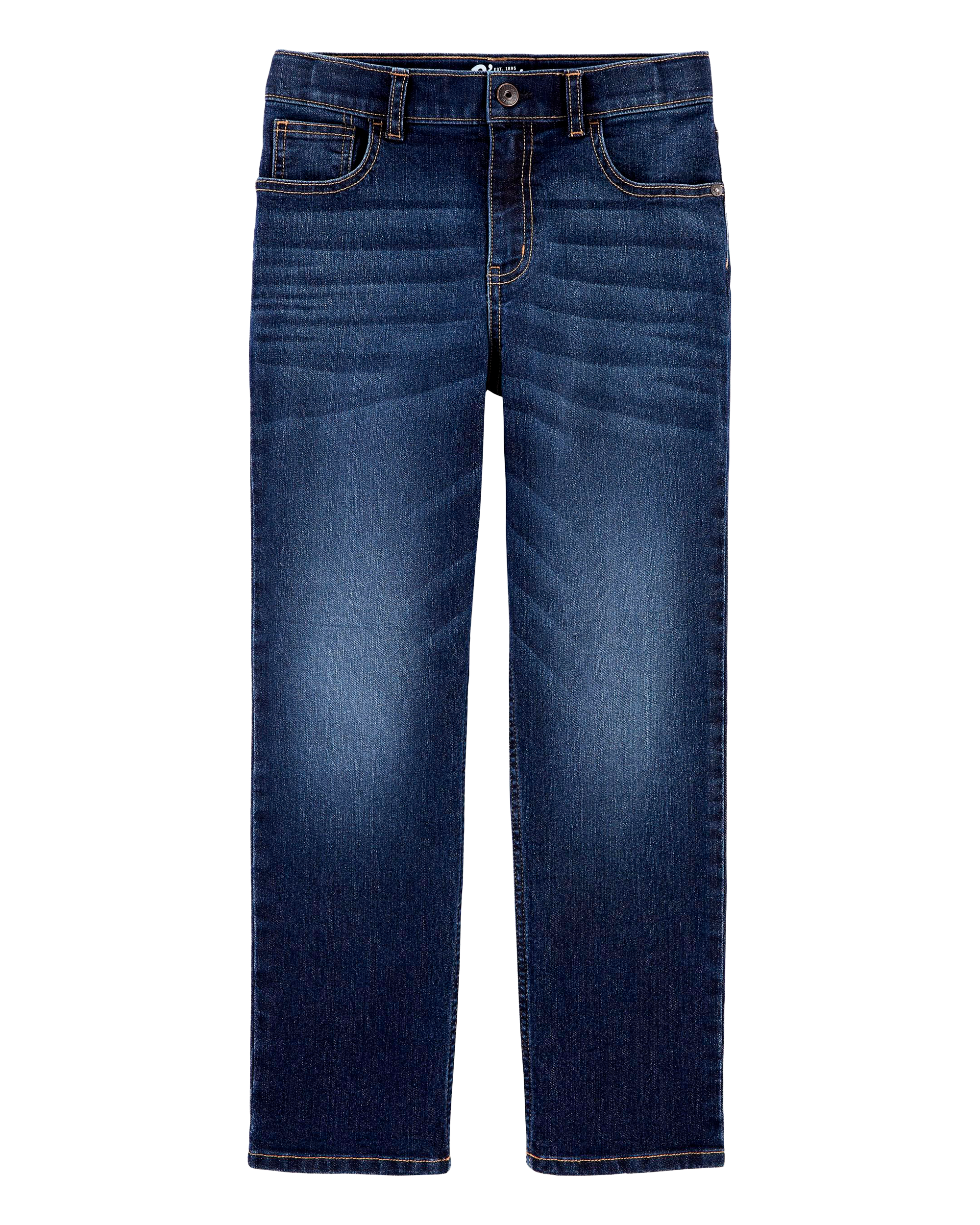 Kid Dark Wash Husky-Fit Straight-Leg Jeans