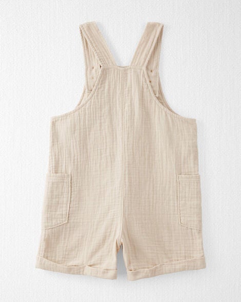  Product image 2 of Toddler Organic Cotton Gauze Shortalls in Cream
